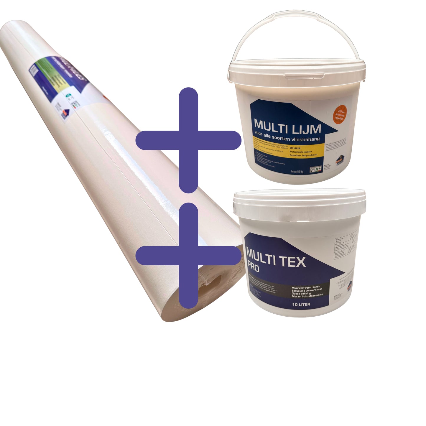 Voordeelpakket Renovlies +lijm+  Muurverf RAL9010